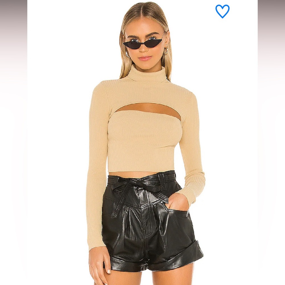 Superdown tasha cut out sweater in color toast